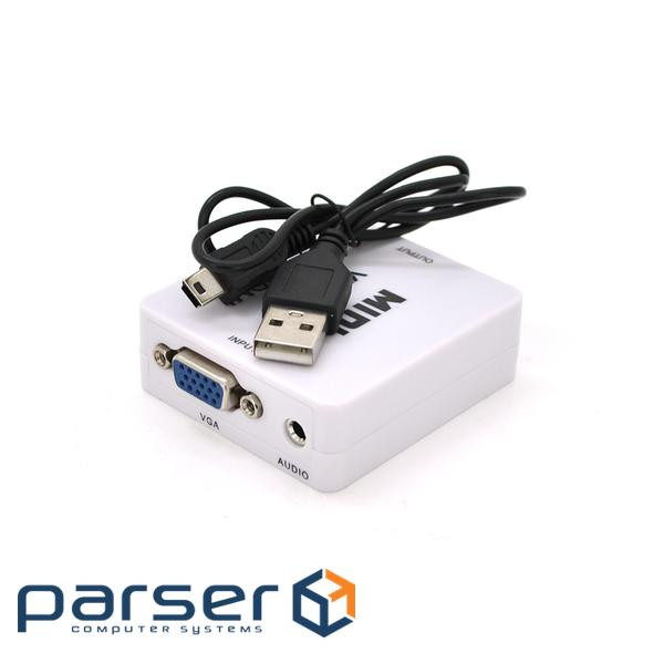 Адаптер VEGGIEG VGA - HDMI White (YT-C-VH-101)