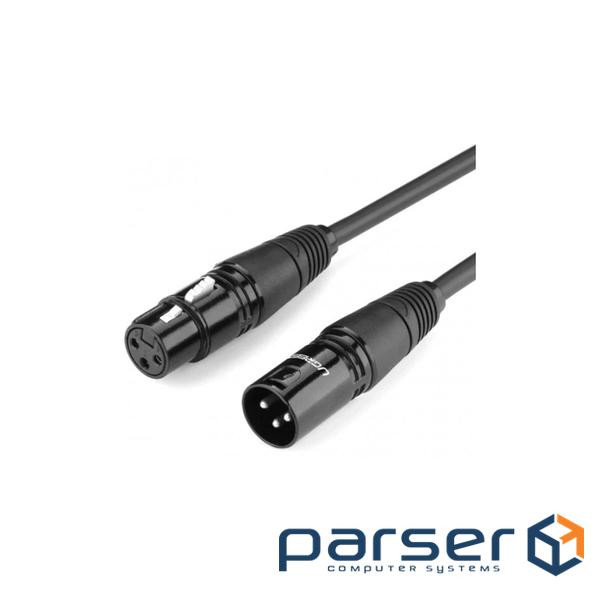 Кабель мультимедійний XLR M to XLR F 2.0m AV130 black Ugreen (20710)