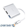 Концентратор HOCO USB-C to USB3.0+HDMI+PD HB14 Silver (6931474725790)