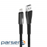Дата кабель USB 2.0 AM to Type-C 1.0m zinc alloy + led black ColorWay (CW-CBUC035-BK)
