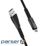 Дата кабель USB 2.0 AM to Type-C 1.0m zinc alloy + led black ColorWay (CW-CBUC035-BK)