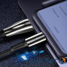 Дата кабель USB 2.0 AM to Type-C 1.0m zinc alloy + led black ColorWay (CW-CBUC035-BK)