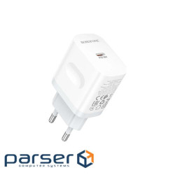 Зарядний пристрій BOROFONE BA99A USB-C PD20W white (6941991121357)