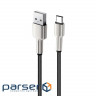 Дата кабель USB 2.0 AM to Lightning 1.0m head metal black ColorWay (CW-CBUL046-BK)