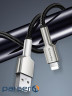 Дата кабель USB 2.0 AM to Lightning 1.0m head metal black ColorWay (CW-CBUL046-BK)