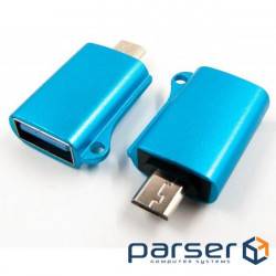 Adapter OTG USB - Micro-USB blue Dengos (ADP-020)