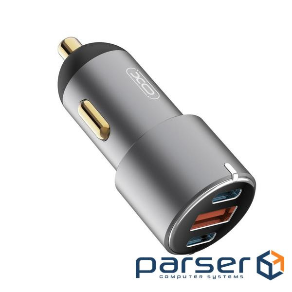 Зарядний пристрій XO CC45 1 USB QC 3.0 + 2 Type-C PD (60W) Black (XO-CC45-BK)