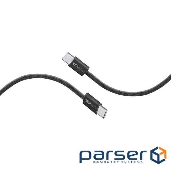 Кабель Promate USB Type-C - USB Type-C (M/M), 3 A, 60 W, 1.2 м , EcoLine-CC120 (ecoline-cc120.black)