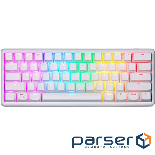 Клавіатура бездротова Motospeed SK66 Gateron Blue Hot Swap White (mtsk66wmb)