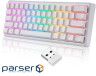 Клавіатура бездротова Motospeed SK66 Gateron Blue Hot Swap White (mtsk66wmb)