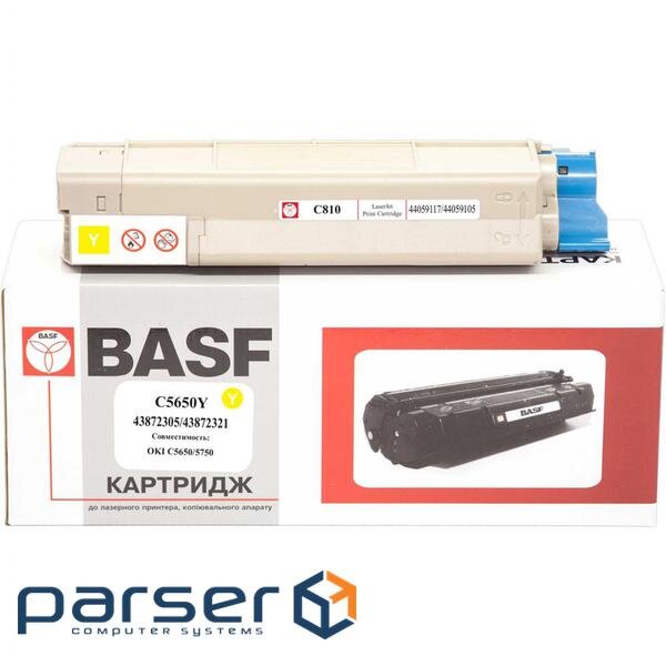 Toner cartridge BASF OKI C5650/5750 Yellow 43872305/43872321 (KT-C5650Y) (BASF-KT-C5650Y)