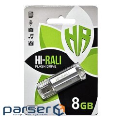 Флеш-накопитель Hi-Rali 8 GB Corsair series Silver (HI-8GBCORSL)