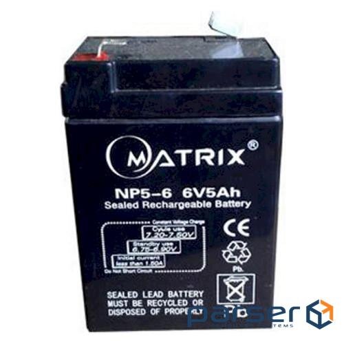 Accumulator battery MATRIX NP5-6 (6В, 5Ач)
