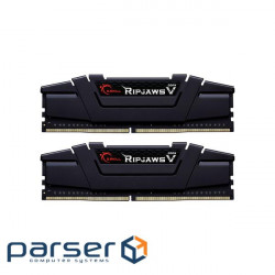Набір пам'яті DDR4 16G KIT(2x8G) 4400MHz G.SKILL RipjawsV Black 1.5V CL18 (box) (F4-4400C18D-16GVKC)