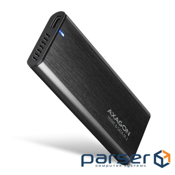 Зовнішній карман для накопичувачів AXAGON EEM2-SB2 SuperSpeed+ USB-C - M.2 NVMe & SATA SSD RAW box