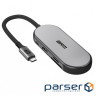Концентратор Armorstandart USB-C to HDMI 4K, PD, 3USB, SD, microSD Grey (ARM69366)
