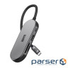 Концентратор Armorstandart USB-C to HDMI 4K, PD, 3USB, SD, microSD Grey (ARM69366)