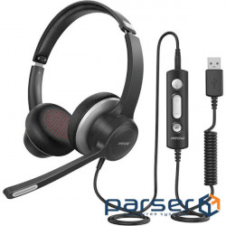 Headset MPOW HC6 Black (MPOW HC6 USB + 3.5 mm )