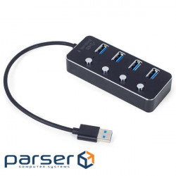 USB hub with switches GEMBIRD UHB-U3P4P-01