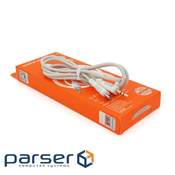 Перехідник Borofone BL14 Jack 3.5mm(M) =>Type-C(M), 1м, White, Box , White, Box