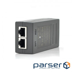 POE інжектор 48V 0.5A (24Вт) з портами Ethernet 10/100 / 1000Мбіт / с + кабель живлення (92 (POE 1603-48)