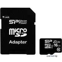 Карта пам'яті micro SDHC 16Gb Silicon Power UHS-I Elite (SP016GBSTHBU1V10-SP) (SP016GBSTHBU1V10SP)