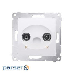 Розетка Premium TV+R одиночная 1dB, белая (DAK.01/11)