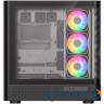 Корпус Modecom VOLCANO AQ500 ARGB MIDI FRONT LCD 6,2”, 4x120mm fans BLACK без БЖ (MC-A-AQ500-4FA-B)