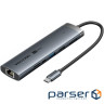 Док-станція USB3.2 Type-C --> HDMI/USB3.0/USB2.0/RJ45/SD/TF/PD 100W Hub 8-in-1 Vention (TGUHB)
