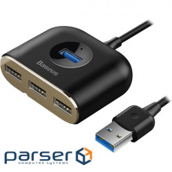 USB хаб BASEUS Square Round 4-in-1 1m Black 4-port (CAHUB-AY01)