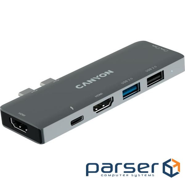 Порт-реплікатор Canyon 1*Type C PD100W+2*HDMI+1*USB3.0+1*USB2.0+1*SD+1*TF (CNS-TDS05B)