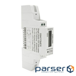 Однофазний електронний лічильник на DIN-рейку 1P, 220V, 32A, 18x59x116mm (DDS518) 1P, 220V, 32A, 18x59x116mm (DDS518)
