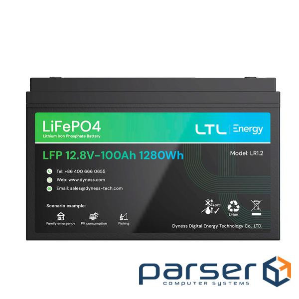 Акумуляторна батарея LiFePO4 Dyness LR1.2, 12.8V / 100Аh (1,28kWh), 10,5kg, 330х172х214mm