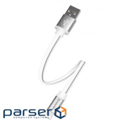 Date cable USB 2.0 AM to Lightning 0.25m white ColorWay (CW-CBUM-LM25W)