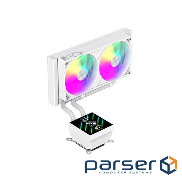 Процесорний кулер TDP 280 85.82 CFM, 2.23mmH20, Max: 31.5dB(A）, 800-2500RPM ,wa (GLACIER 240 LCD WH)