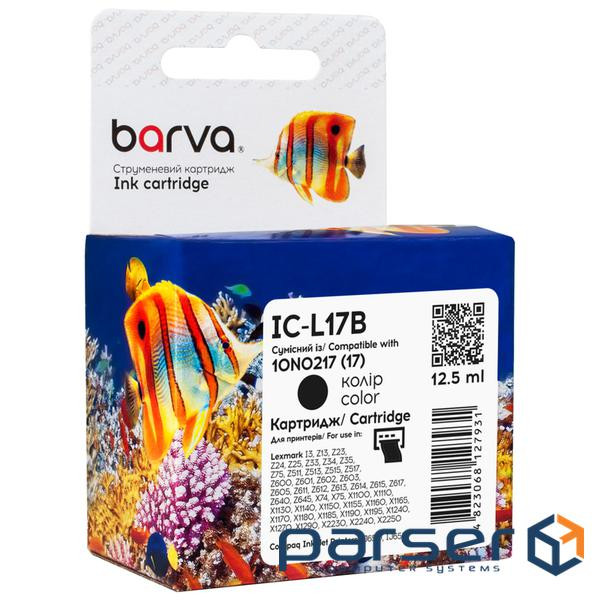 Картридж Barva Lexmark 17 black/10N0217, 7.5 мл (IC-L17B)