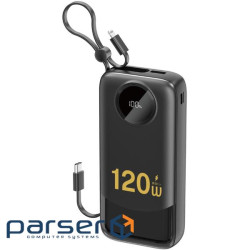 УМБ Dudao 20000mAh K13 Pro 22,5W PD,QC USB-A,USB-C In/Out,with built-in USB-C/Lightn (6977196680276)