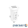 Зарядний пристрій XO 2xUSB 12W white (CC67.white)