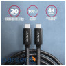 Дата кабель USB-C to USB-C 1.0m USB 3.2 Gen 2 PD 100W 5A 4K black AXAGON (BUCM32-CM10AB)