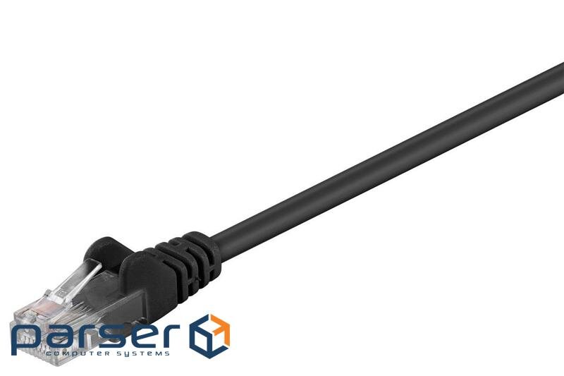 Патч-корд неекранованій RJ45 UTP5e 15.0m, patch AWG28 D = 4.5mm Gold Protect, чорний (75.06.8646-10)