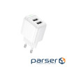Зарядний пристрій BOROFONE BAS41A 2xUSB white (6941991113741)