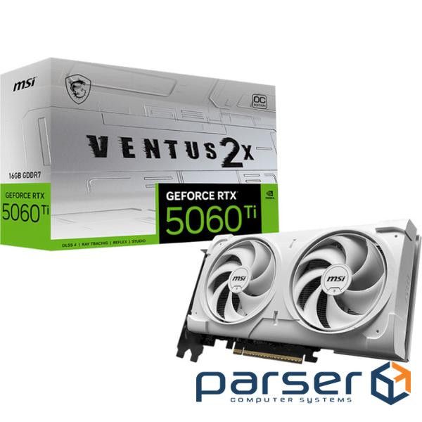 Відеокарта MSI GeForce RTX 5060 Ti 16G Ventus 2X OC White Plus