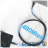 Дата кабель USB 2.0 AM to USB-C 0.5m 6A Essager (EXCT-CGB01)