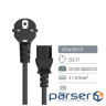 Кабель живлення від мережі PC-186, Black, 1.8 м, ColorWay, CEE 7/7 - IEC C13, 3x0.75 (CW-CBP082-BK)