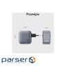 Зарядний пристрій VENTION 1xUSB-C, 1xUSB-A GaN Charger 70W Gray w/Type-C cable (TZ-FCGH0-EU)
