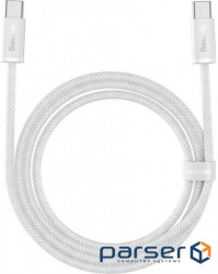 Кабель BASEUS Dynamic Series Fast Charging Data Cable Type-C to Type-C 100W 2м White (CALD000302)