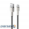 Date cable USB 2.0 AM to Micro 5P 1.0m head metal black ColorWay (CW-CBUM046-BK)