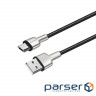 Date cable USB 2.0 AM to Micro 5P 1.0m head metal black ColorWay (CW-CBUM046-BK)