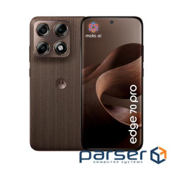 Мобільний телефон Motorola Edge 70 Pro 8/256GB Chicory Coffee (Wood) (PBC20086RS)