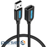 Кабель Vention USB 2.0 A Male to A Female Extension Cable 1.5M black PVC Type (CBIBG)